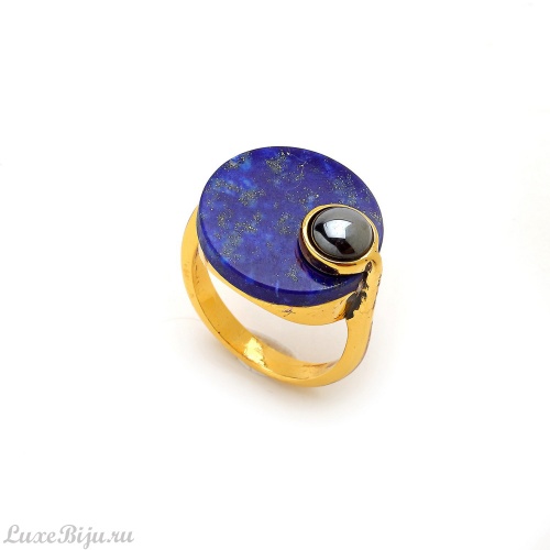 Кольцо MON REVE, с лазуритом и гематитом, MR-YMR23K006 синий, 17